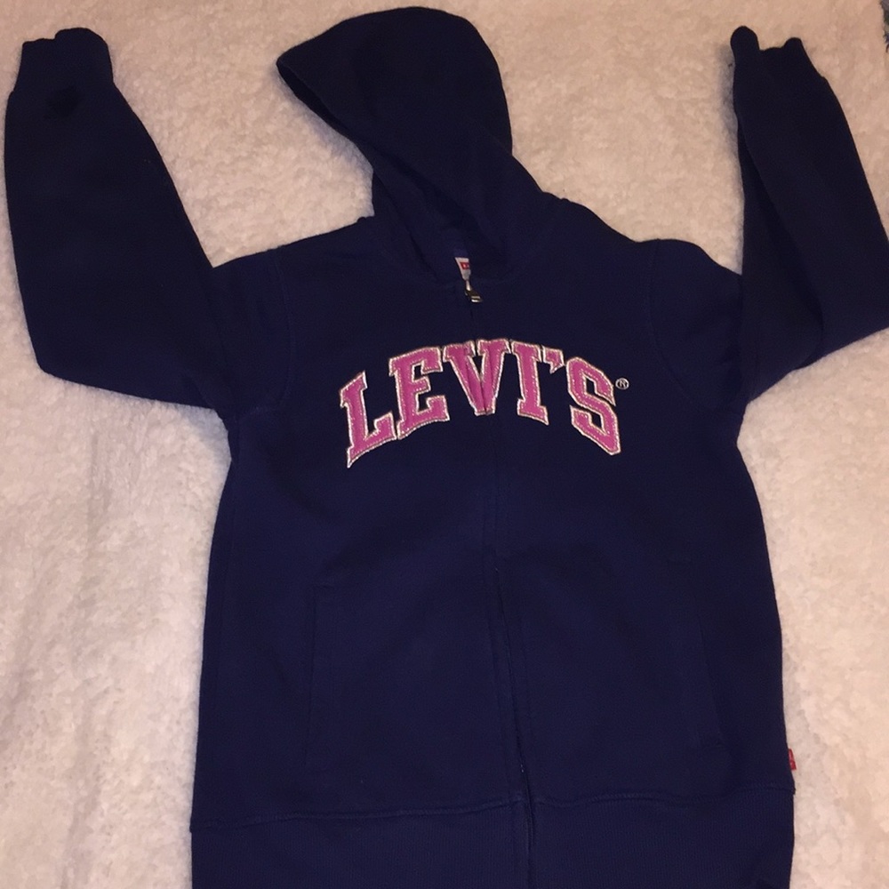 zip up navy jacket